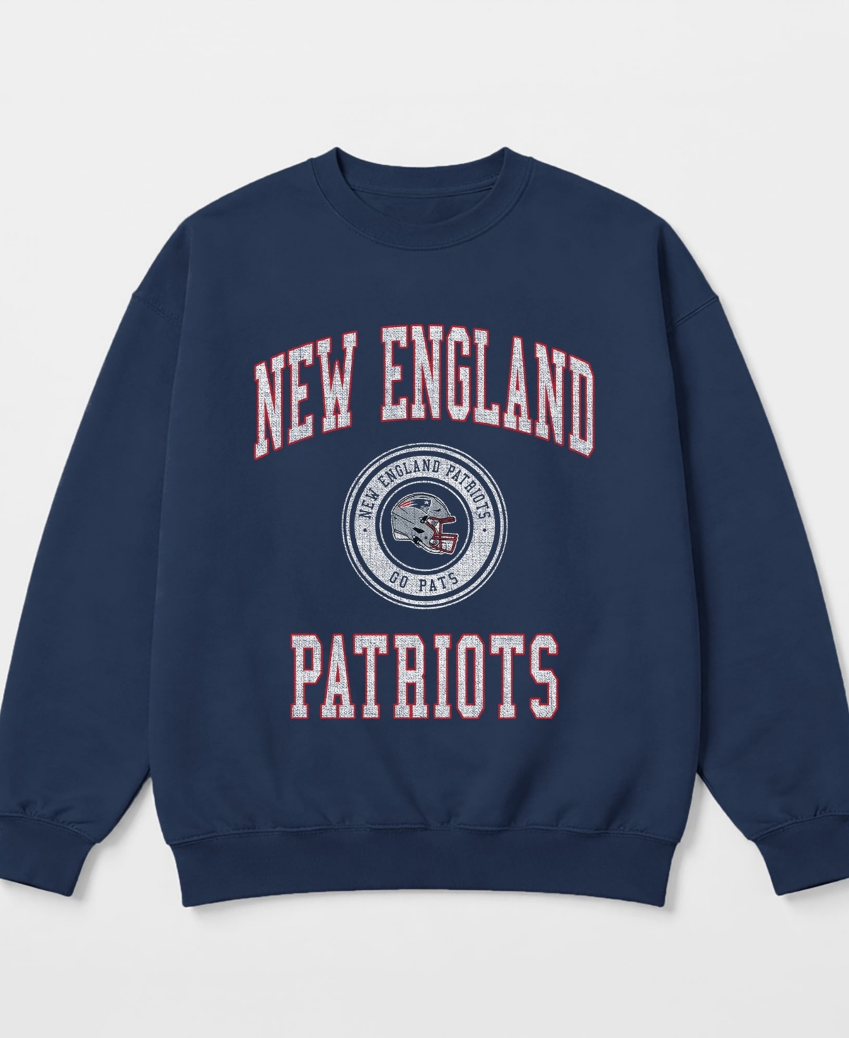Women's Gameday Couture Navy New England Patriots Prime Play Oversized Premium Drop Shoulder Sweatshirt - Navy