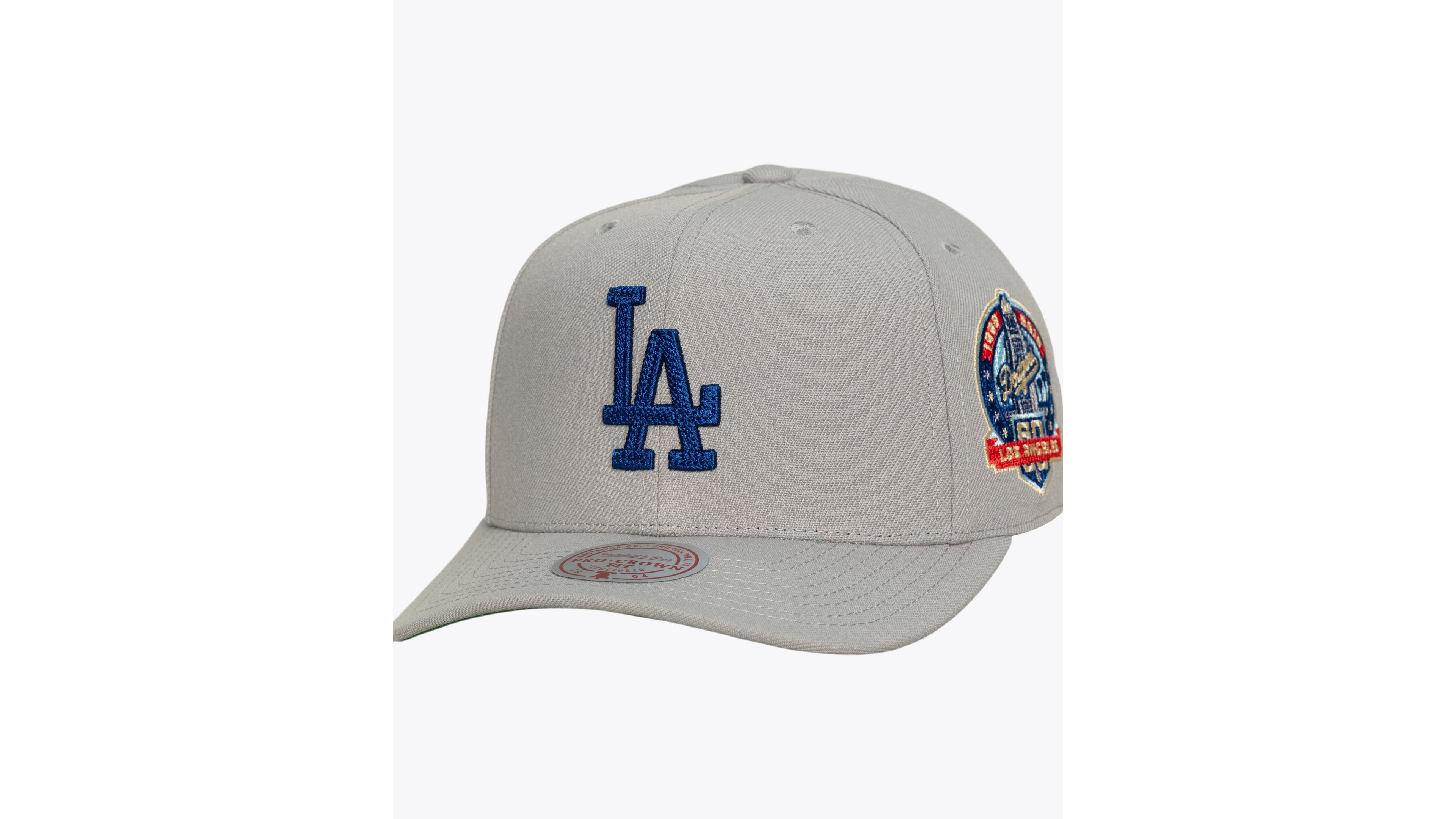 Men's Mitchell & Ness Gray Los Angeles Dodgers Secondary Pro Snapback Hat