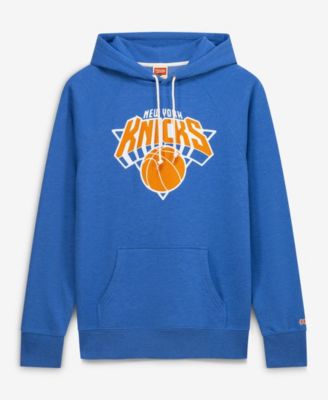 Men's and Women's Blue New York Knicks Logo Tri-Blend Raglan Hoodie