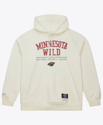 Men's Cream Minnesota Wild Walk-Off Logo Fleece Hoodie