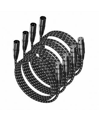 Nylon Braided XLR Male to Female Double Shielded Cable