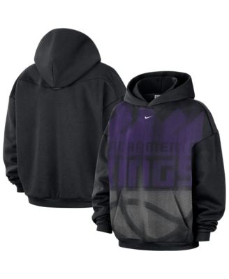 Nike - Men's Black Sacramento Kings 2026 Standard Issue Practice Icon Fleece Pullover Hoodie Black, White