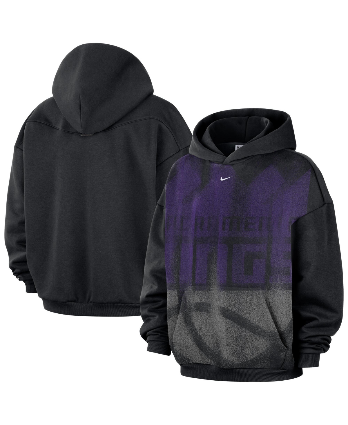 Nike Men's Black/ White Sacramento Kings Icon Practice Hoodie