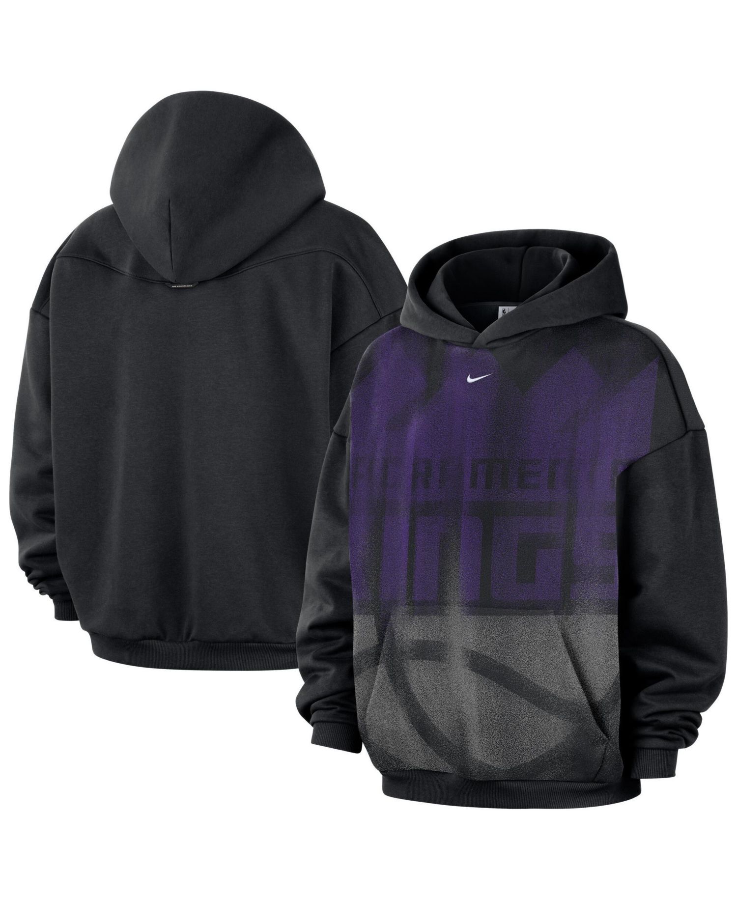 Men's Black Sacramento Kings 2026 Standard Issue Practice Icon Fleece Pullover Hoodie