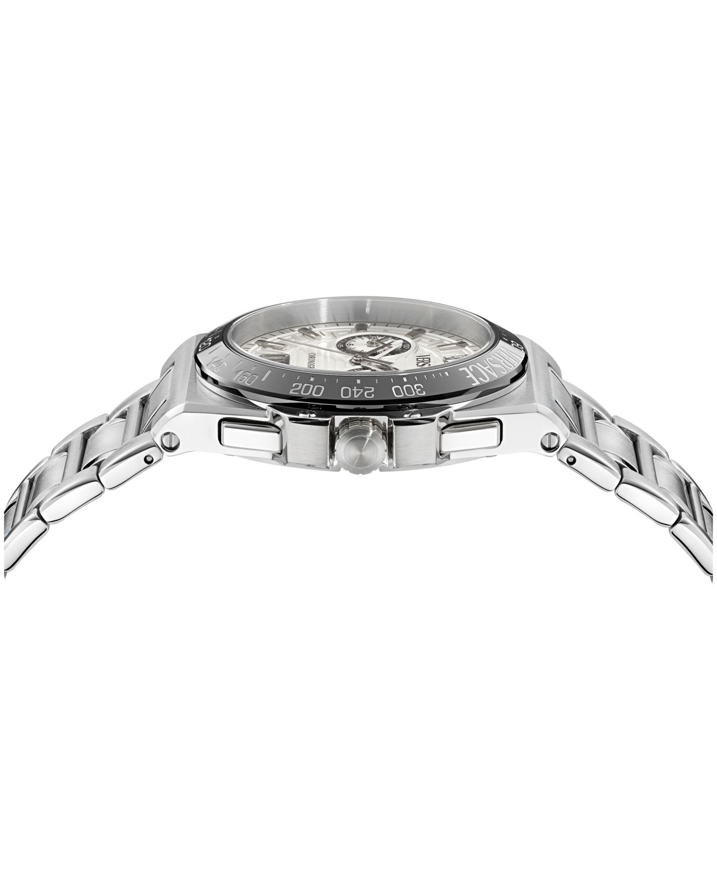 Мужские часы Versace Greca Reaction Silver Stainless Steel Bracelet Watch, 43mm — фото 2