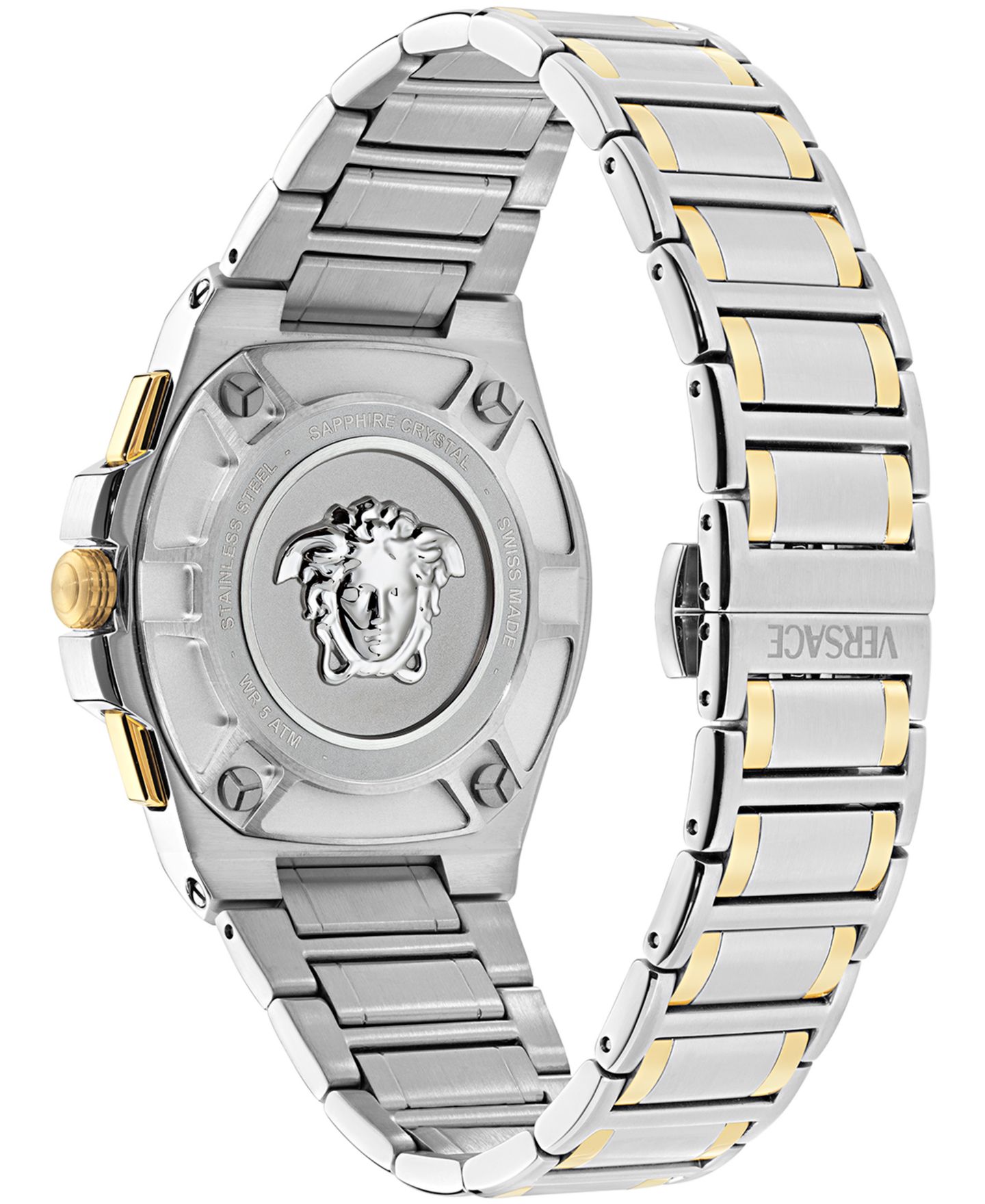 Мужские часы Versace Greca Reaction Two Tone Bracelet Watch, 43mm — фото 3