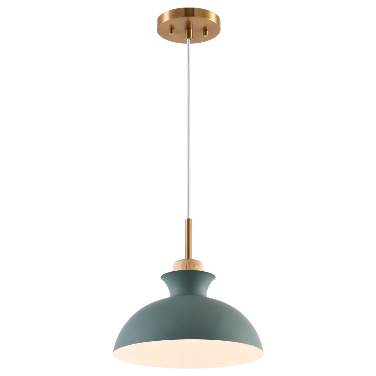 Parrot Uncle 11" Modern Sage 1-Light Pendant Lighting Adjustable Chandelier for Kitchen Island - Green