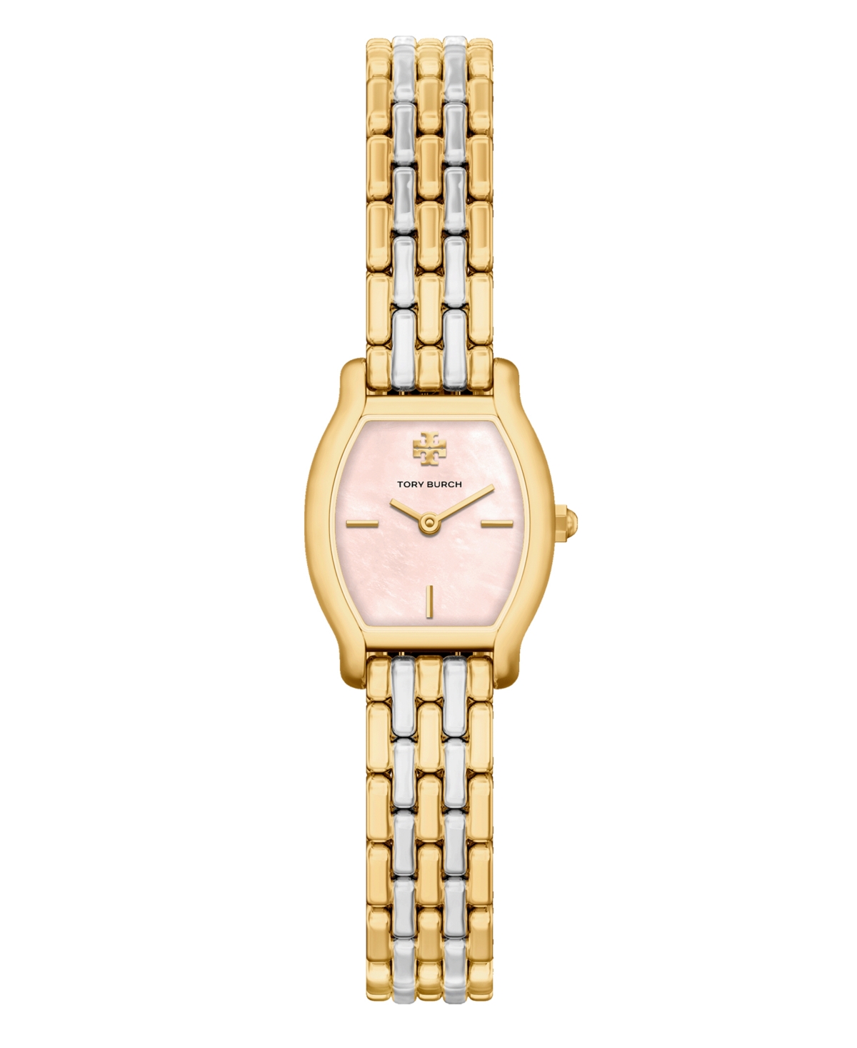 Tory Burch Women's Quartz Eleanor Curve Mother-of-Pearl Two-Tone Stainless Steel Watch 20mm - Two-Tone