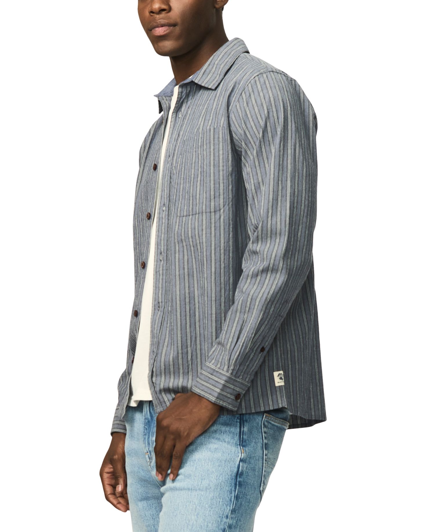 Men's Satoshi Long-Sleeve Striped Regular-Fit Shirt
