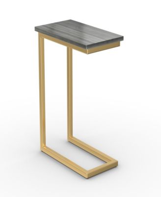 Skyler Genuine 10" Metal C Shape Side Table