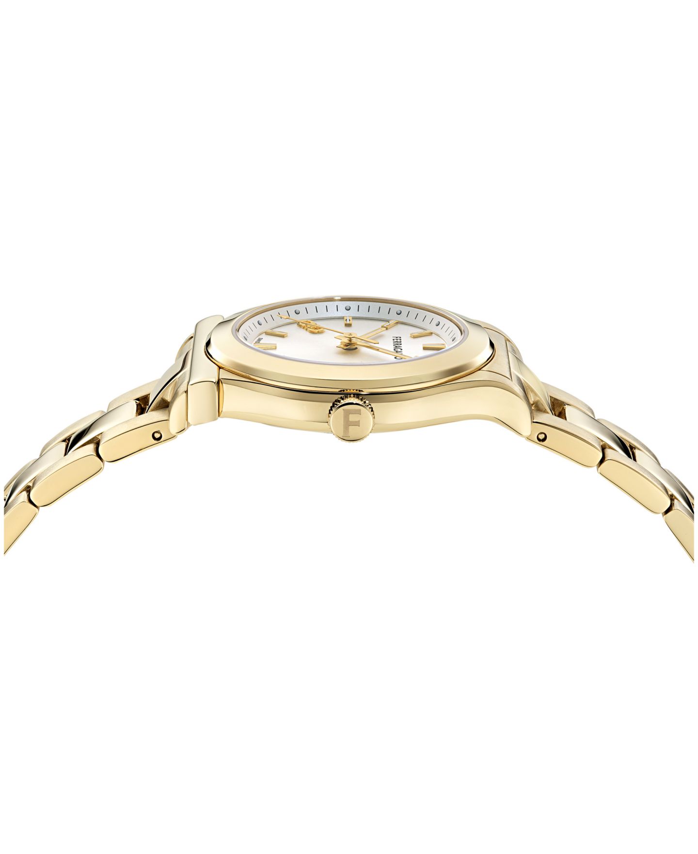 Женские часы Ferragamo Gold Stainless Steel Bracelet Watch, 33mm — фото 2