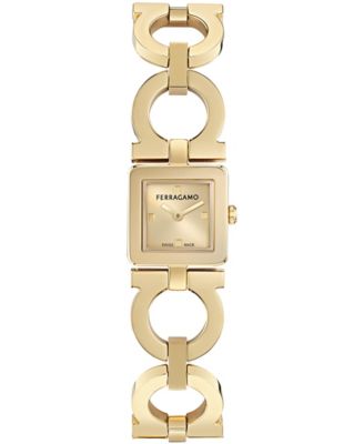 Women's Gold Stainless Steel Bracelet Watch, 19x19mm