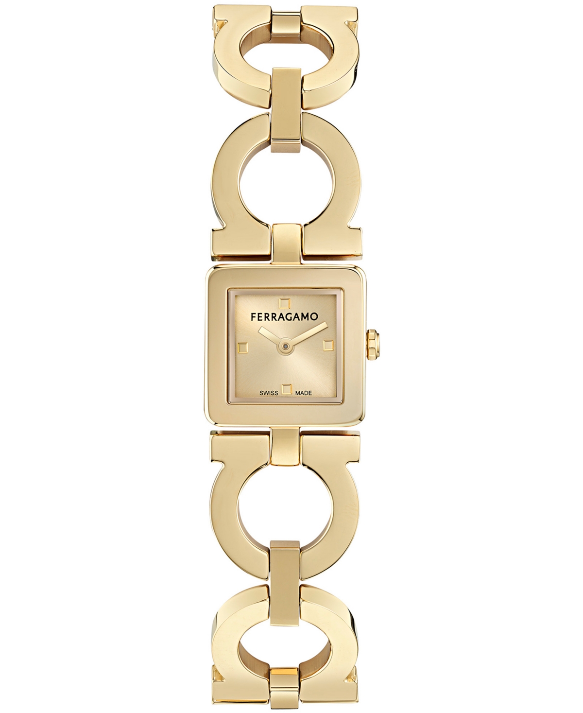 Ferragamo Women's Gold Stainless Steel Bracelet Watch, 19x19mm - Yellow Gold