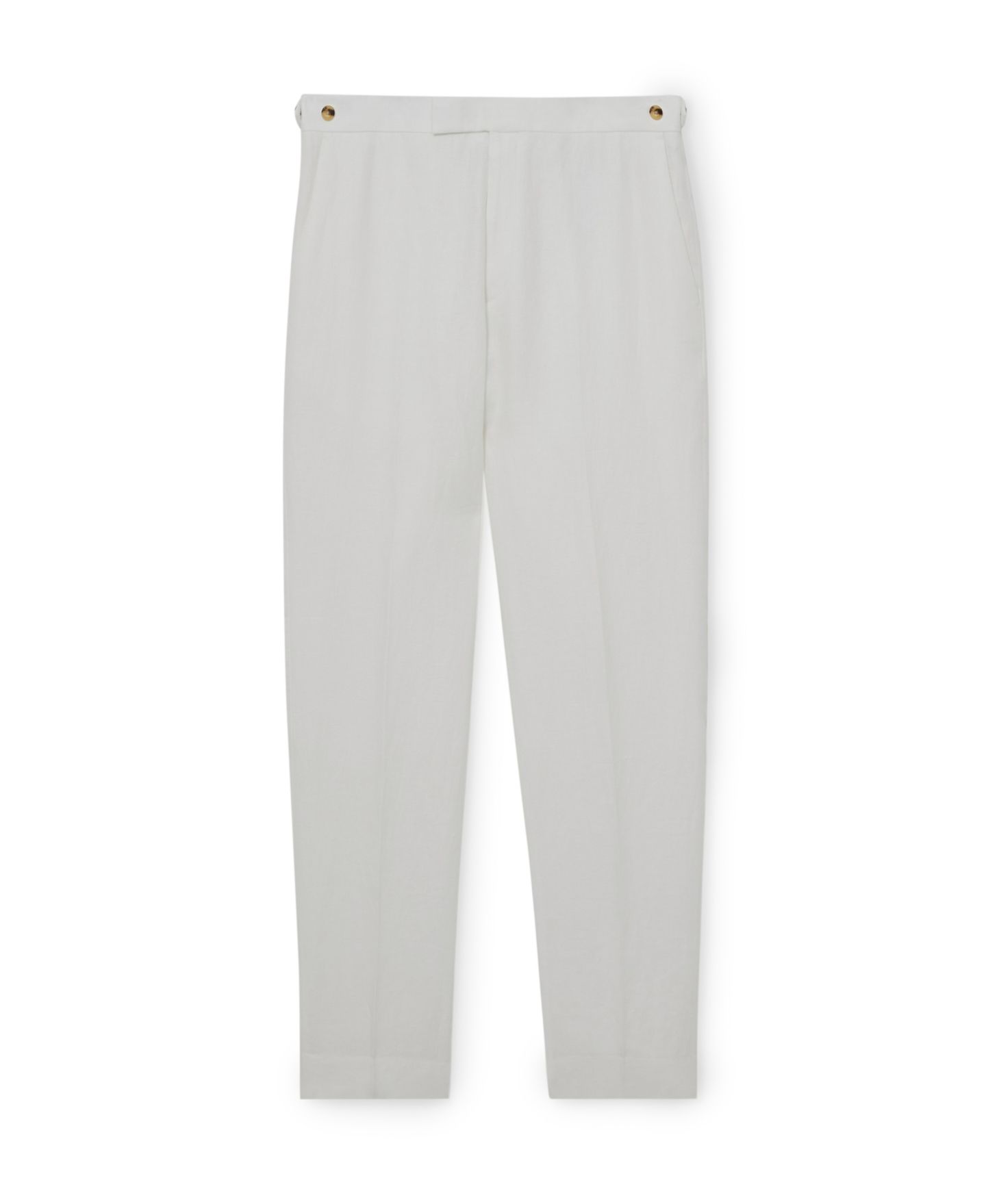 Мужские брюки REISS Atlantic Linen Tailored-Fit Side Adjuster Waist Suit, цвет: Белый — фото 5