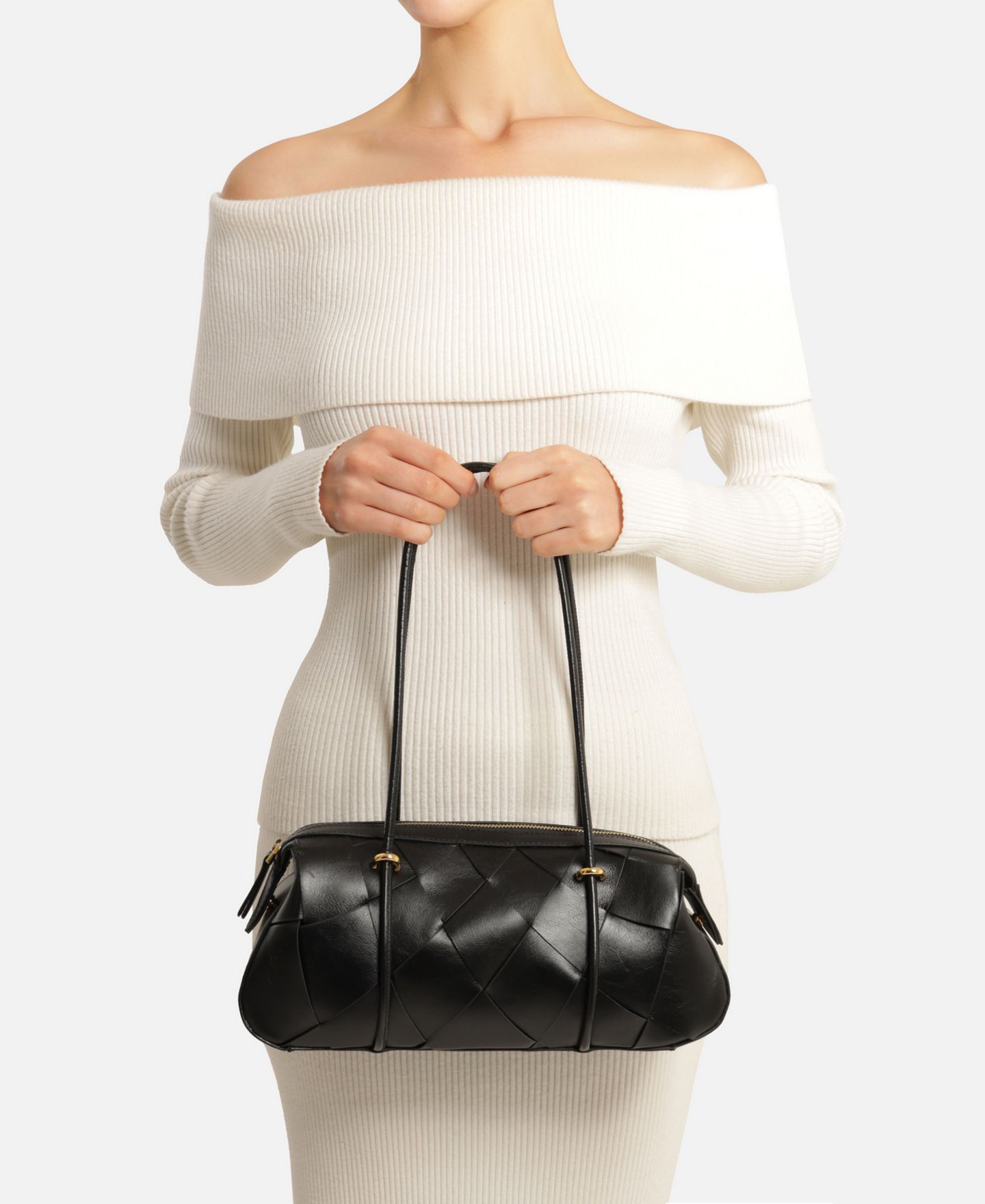 Женская сумка Arezzo Sarah Large Leather Shoulder Handbag, цвет: Чёрный — фото 3