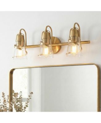 24" Modern Seeded Glass 3-Light Dimmable Bathroom Vanity Lights Wall Sconce