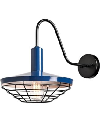 Wall Sconce Farmhouse Gooseneck Wall Light Fixture with Barn Shade