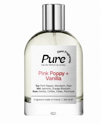 Pure Pink Poppy and Vanilla Eau de Parfum Spray, Made in France, 3.4 oz