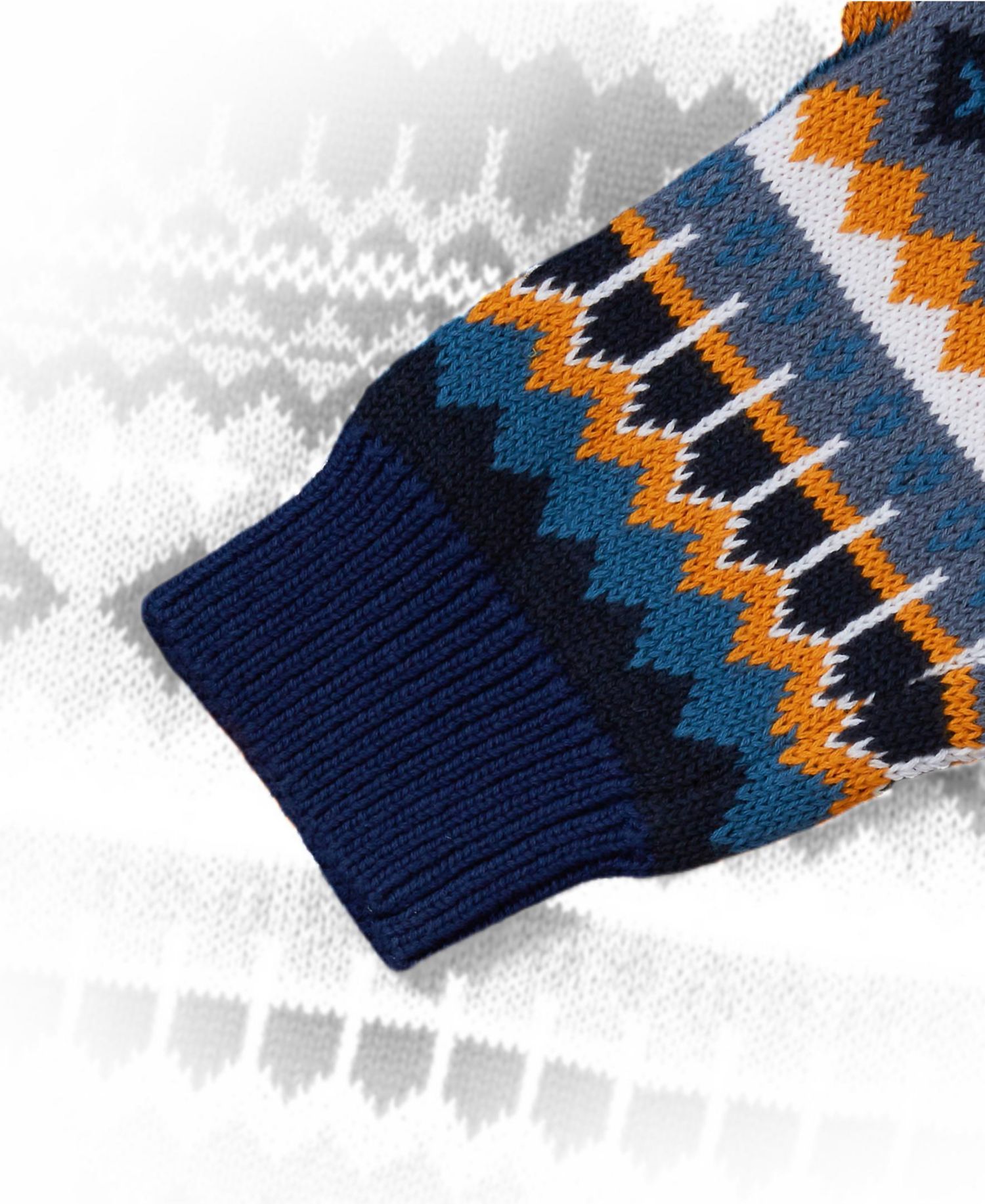 Boys' 4-20 Intarsia Holiday Crewneck Sweater