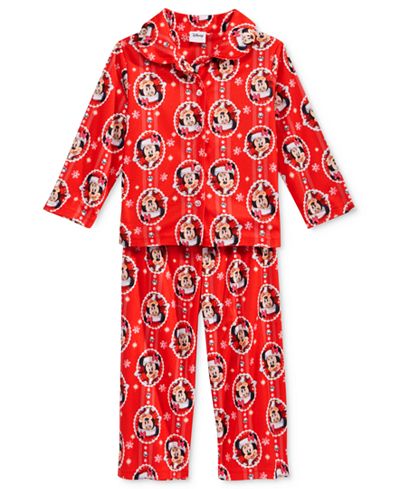 AME 2-Pc. Minnie Mouse Holiday Pajama Set, Toddler Girls (2T-4T)