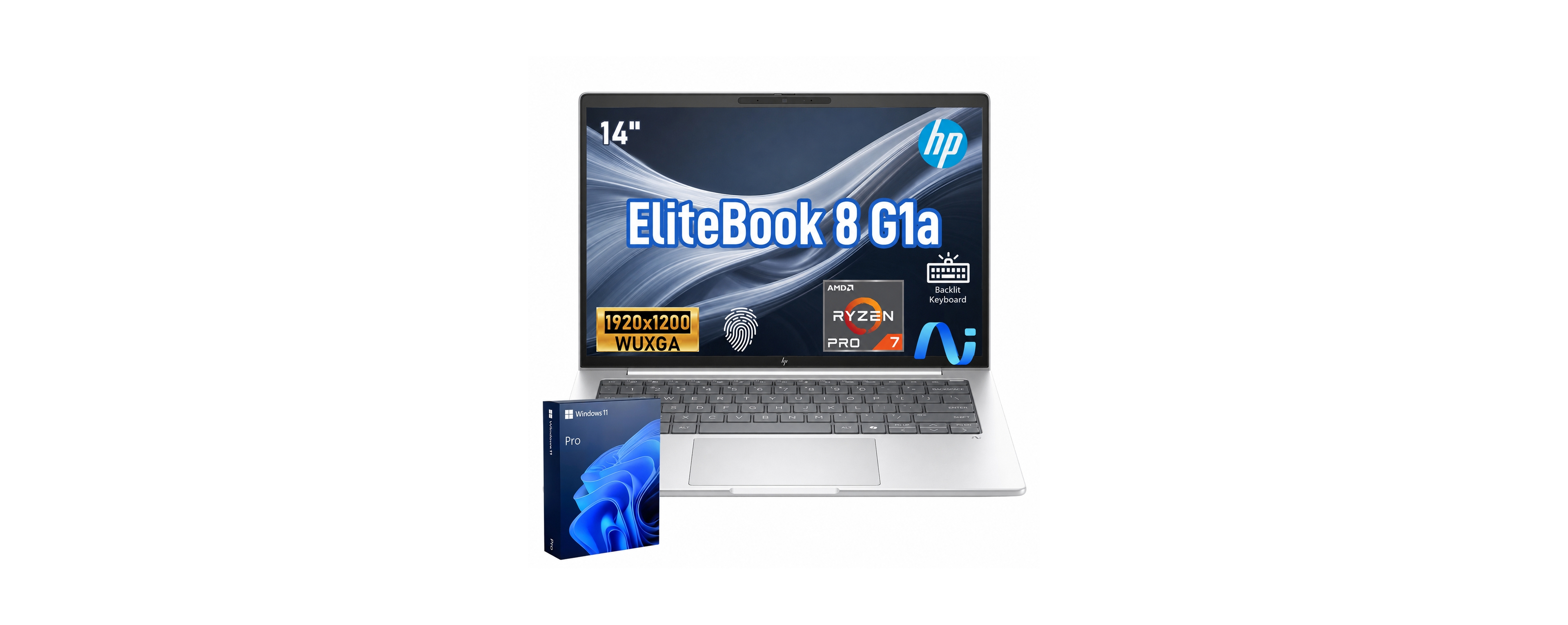 Hp EliteBook 8 G1a 14" Business Anti-Glare Laptop
