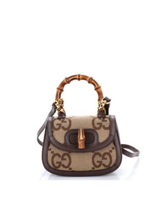 Mini Bamboo 1947 Top Handle Bag Jumbo GG Canvas