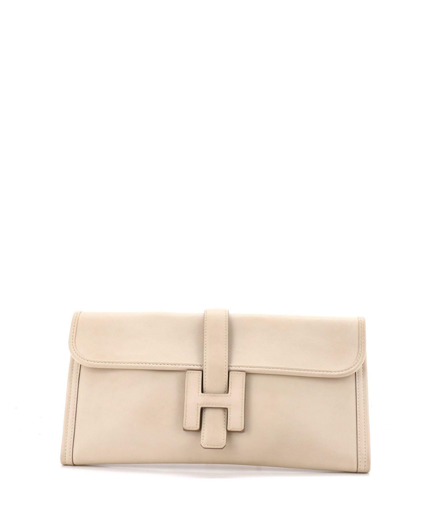 Pre-Owned Herm&eacute;s 29 Jige Elan Small Leather Clutch