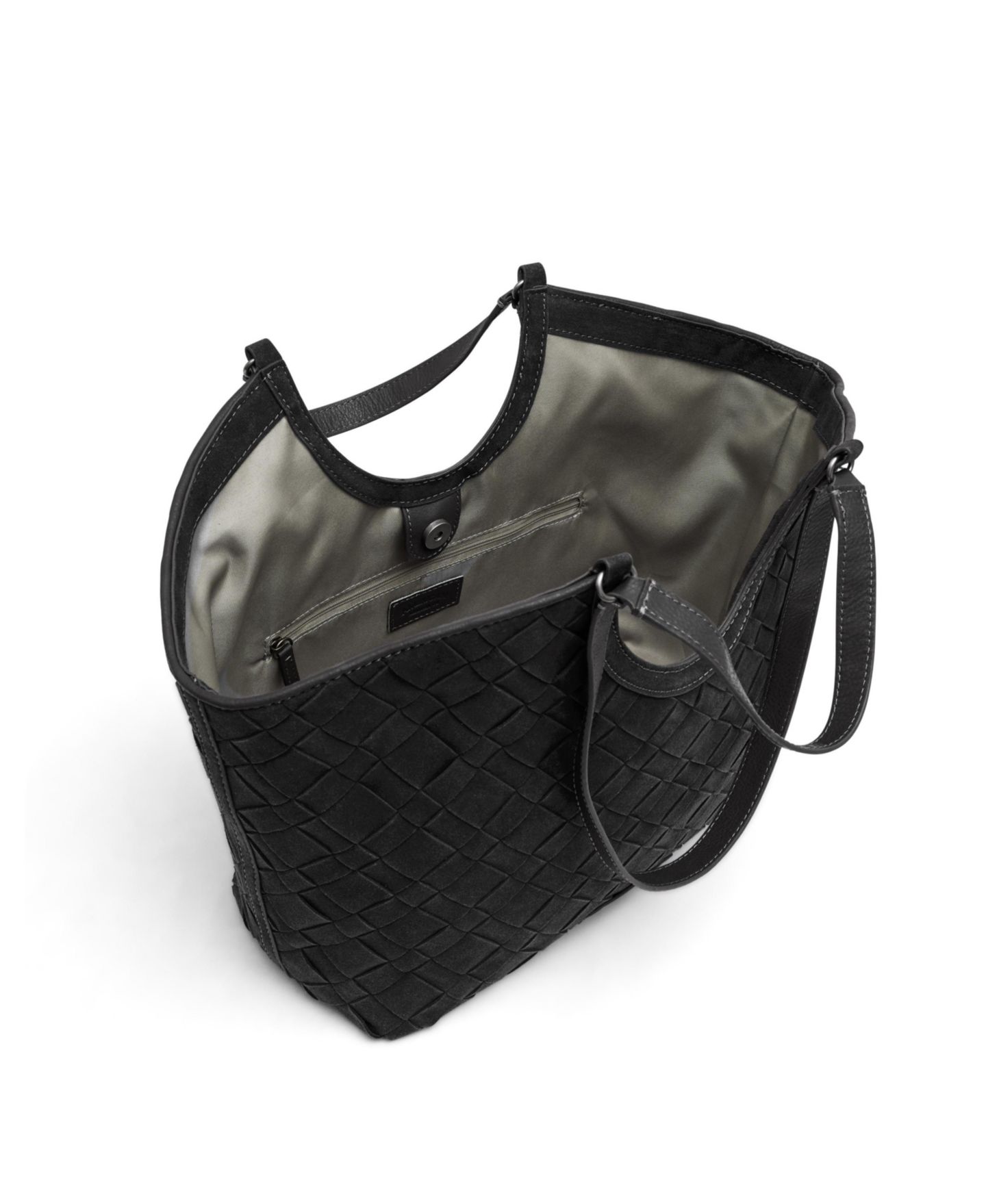Женская сумка American Leather Co. Aurora Woven Convertible Tote, цвет: Чёрный — фото 4