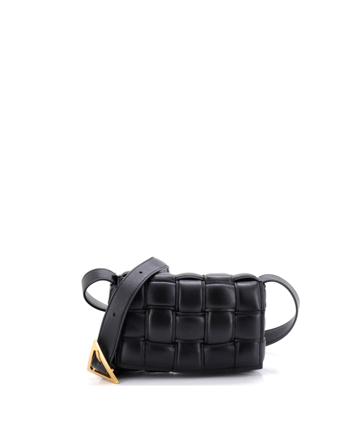 Pre-Owned Bottega Veneta Small Cassette Crossbody Bag Padded Maxi Intrecciato Leather