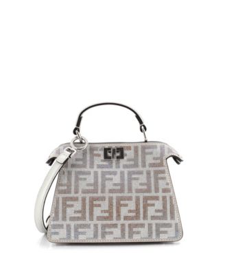 Petite Peekaboo ISeeU Bag Zucca Crystal Embellished Suede
