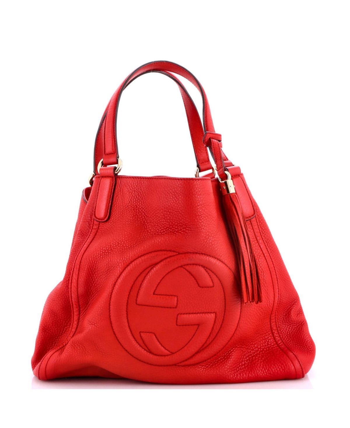 Pre-Owned Gucci Medium Soho Shoulder Bag Leather - Red