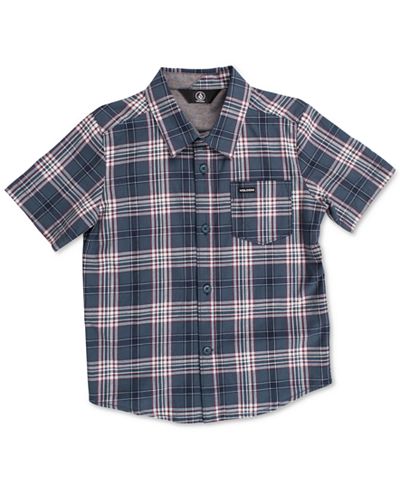 Volcom Kane Plaid Shirt, Big Boys (8-20)