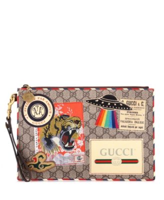 Courrier GG Coated Canvas Multi-Color Applique Pouch