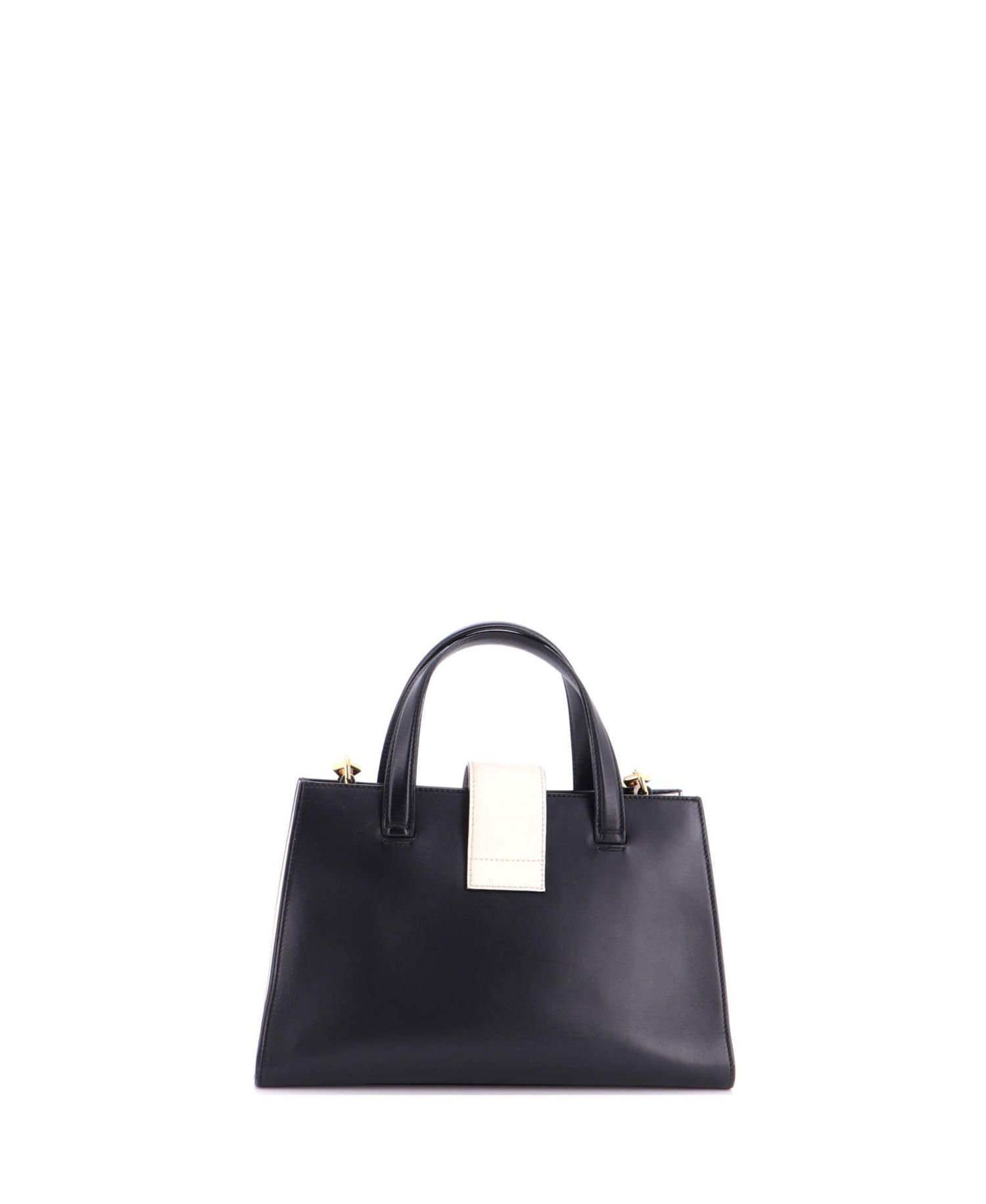 Small Bamboo Buckle Tote Leather