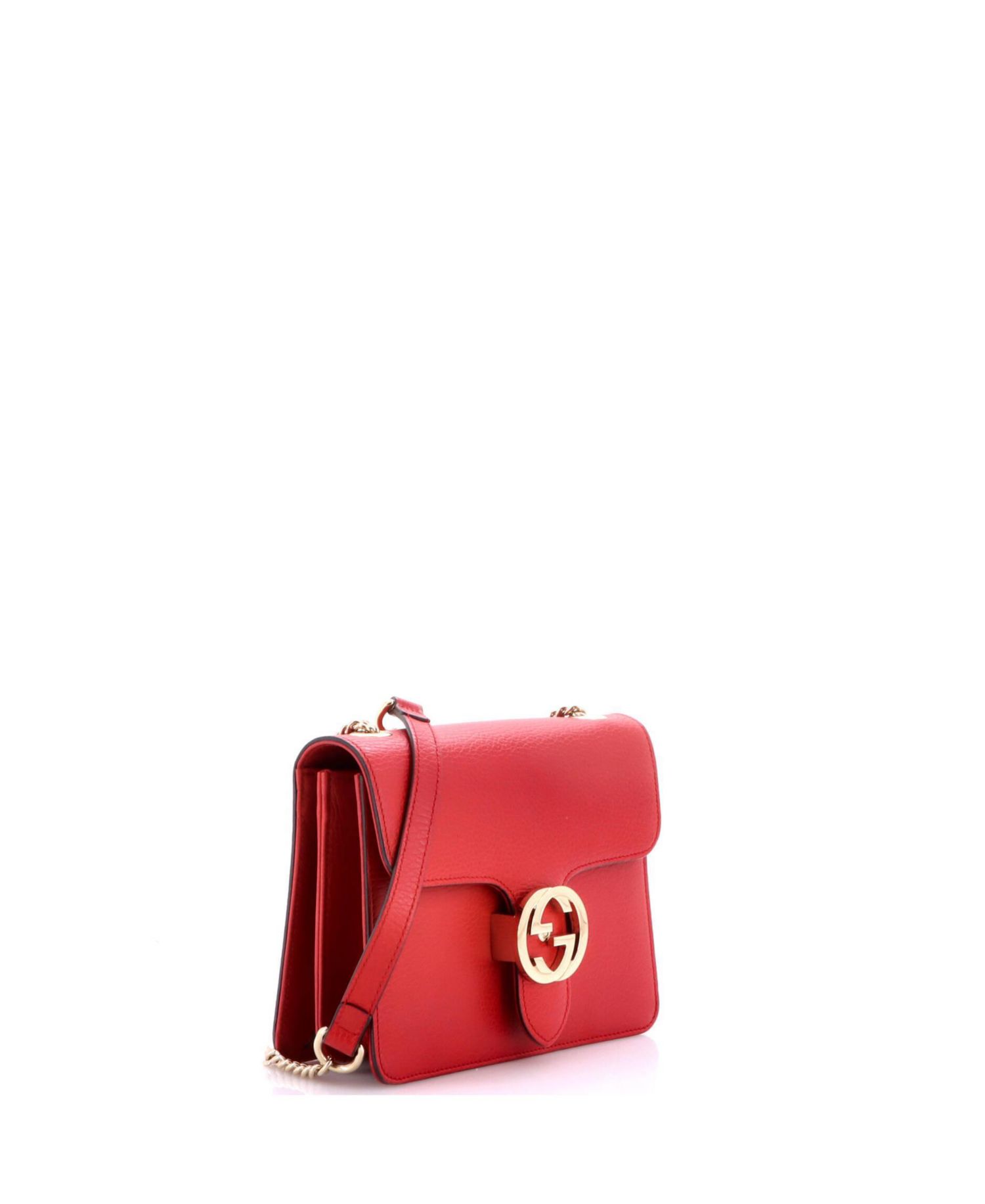 Small Interlocking Shoulder Bag Leather