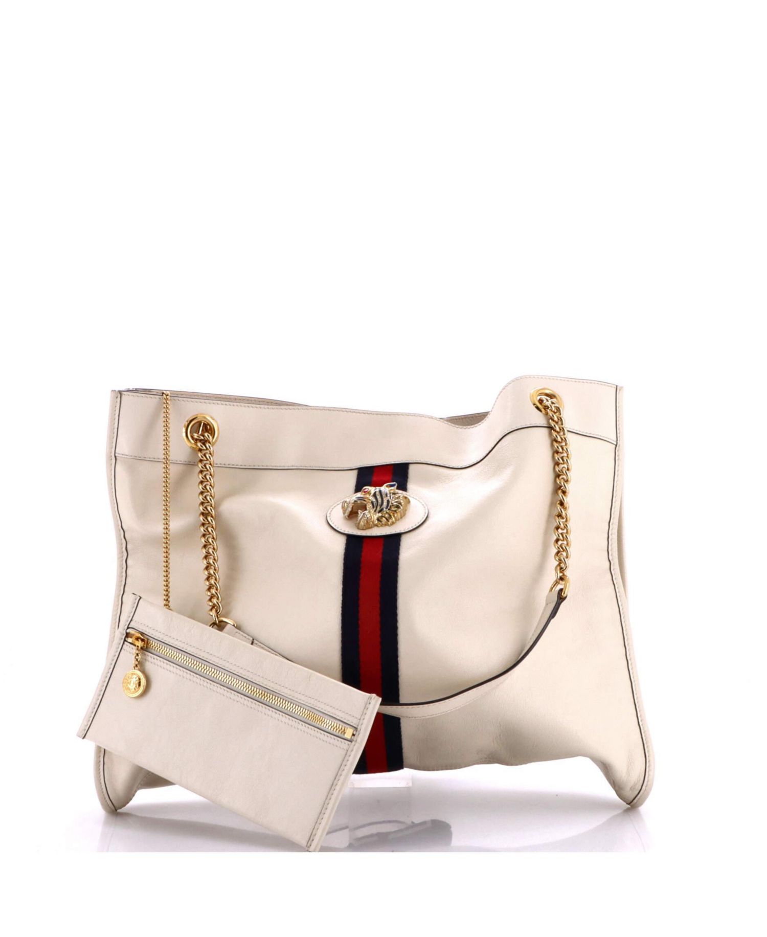 Large Rajah Chain Tote Leather