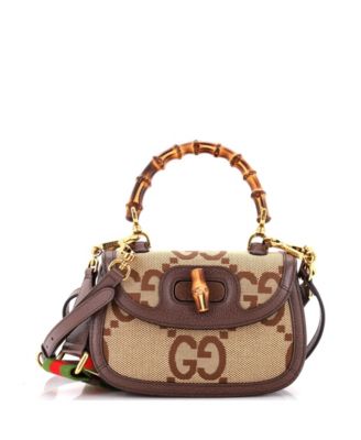 Small Bamboo 1947 Top Handle Bag Jumbo GG Canvas