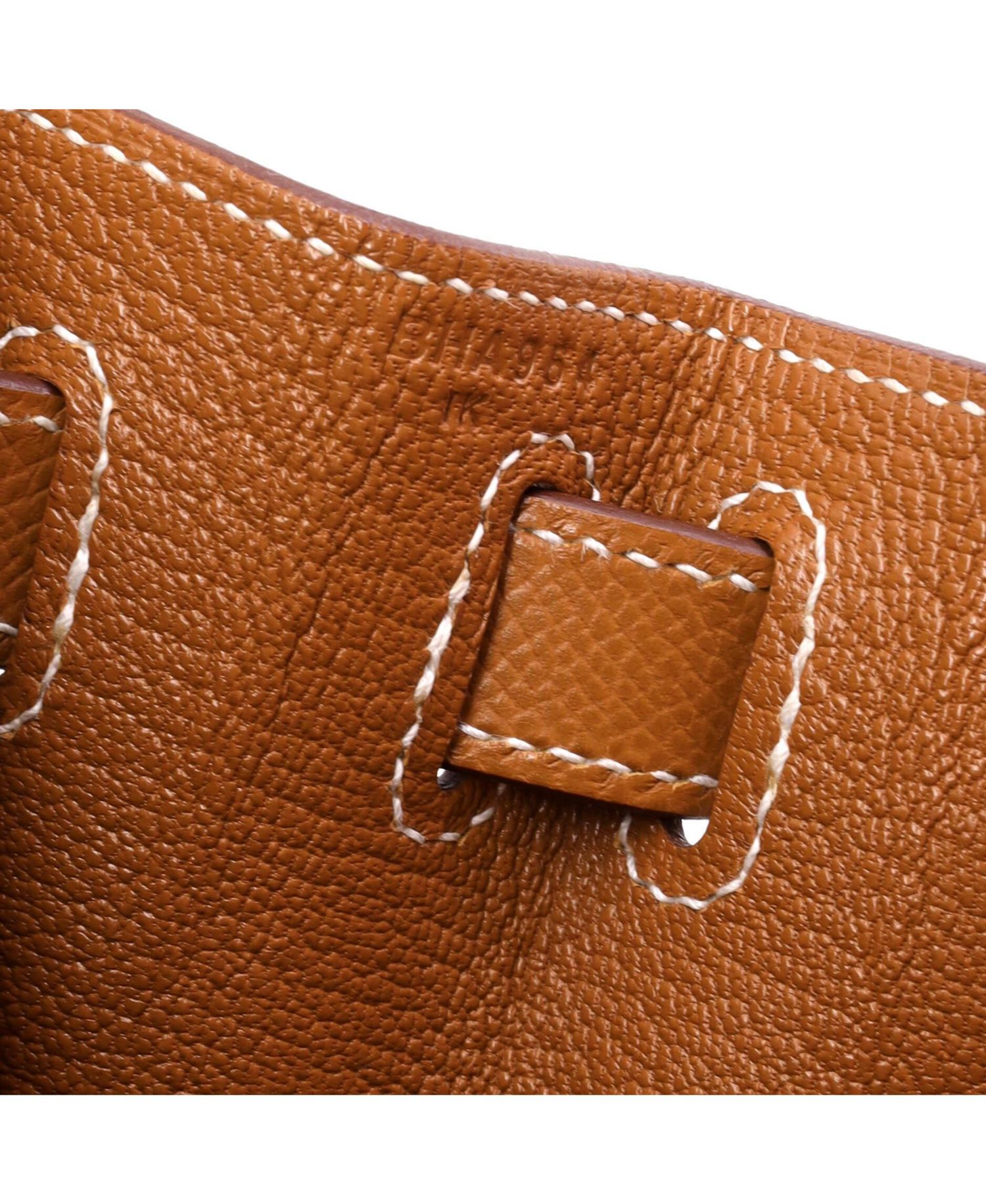 Pre-Owned Hermes Kelly 28 Handbag Brown Epsom with Palladium Hardware