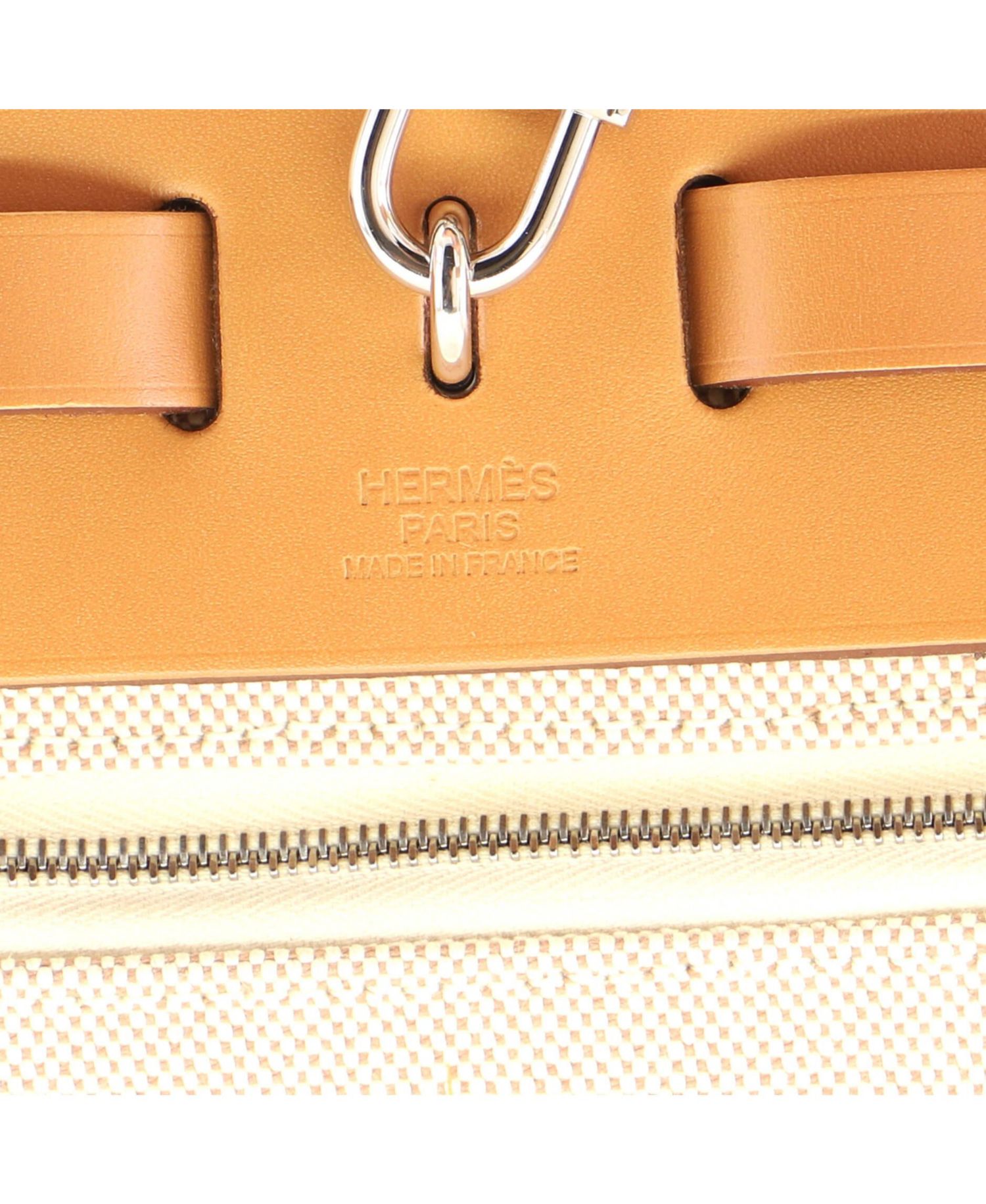 Pre-Owned Hermes 31 Herbag Zip Pegase Pop Toile and Leather
