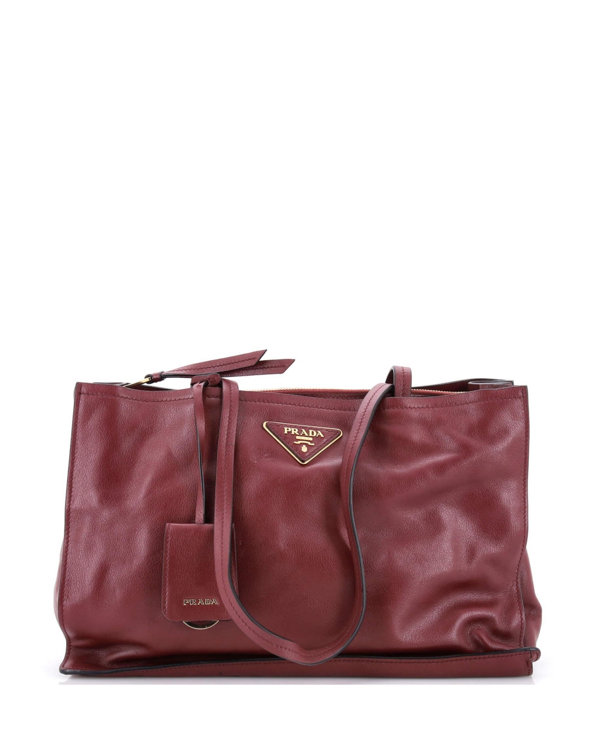 Pre-Owned Prada Medium Compartment Shoulder Bag Soft Calf