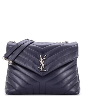 Medium Loulou Shoulder Bag Matelasse Chevron Leather