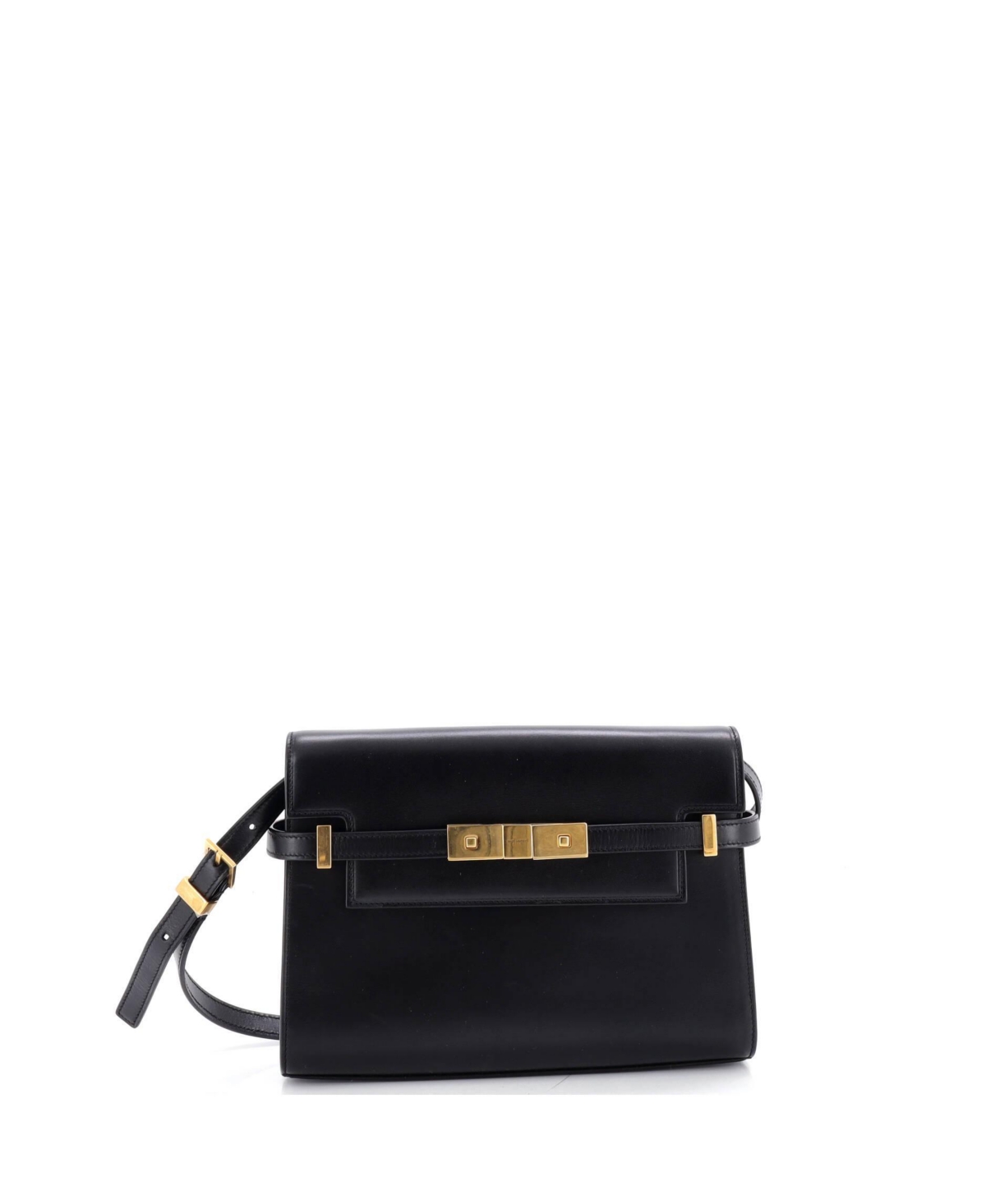 Pre-Owned Saint Laurent Small Manhattan Shoulder Bag Leather - Black