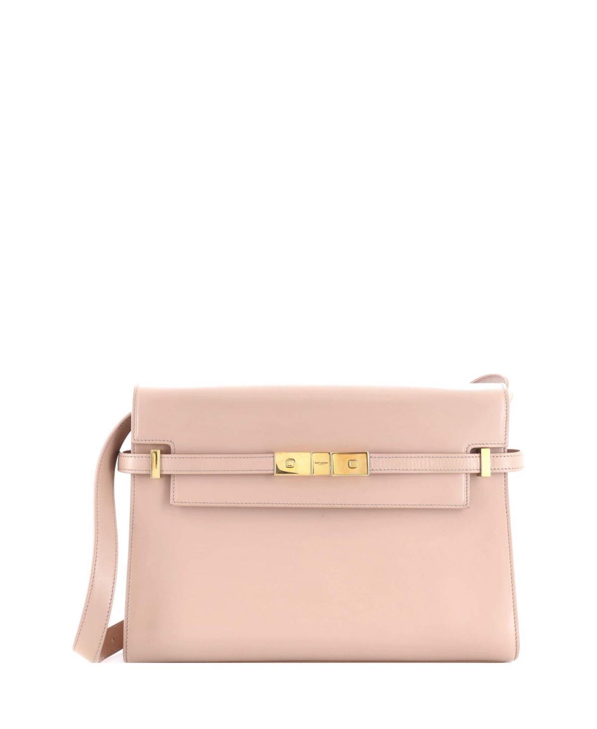 Pre-Owned Saint Laurent Medium Manhattan Shoulder Bag Leather - Natural