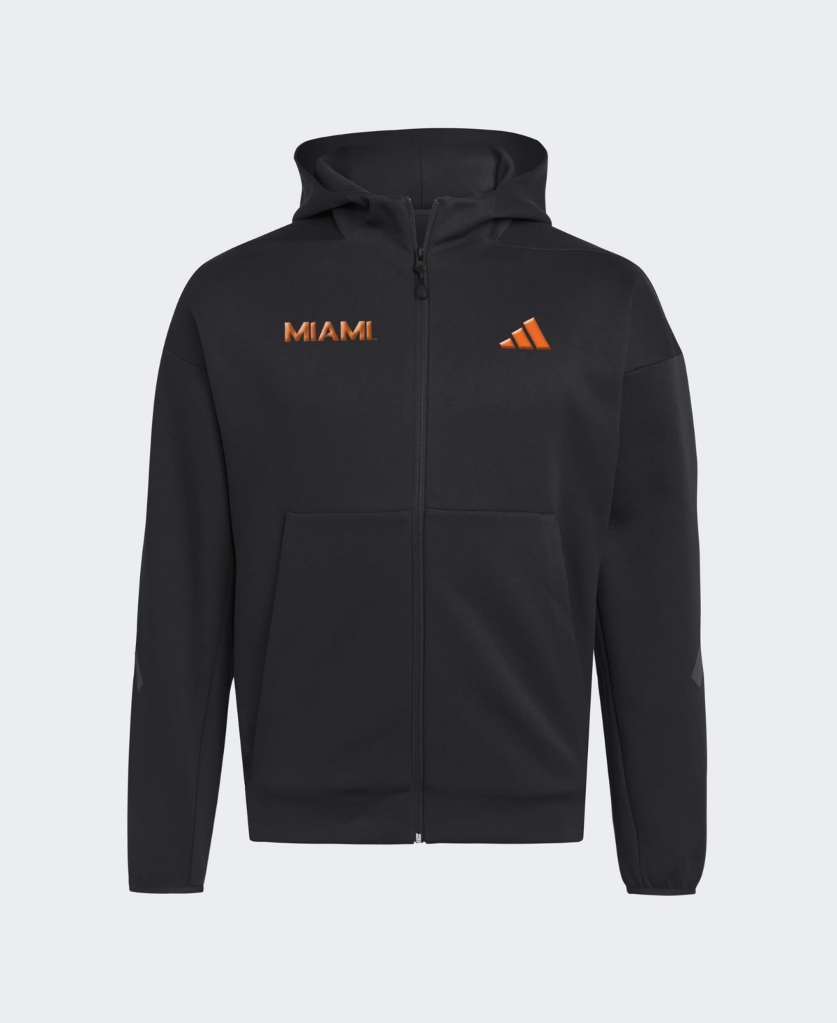 adidas Men's Miami Hurricanes Z.n.e Full-Zip Graphic Hoodie - Black