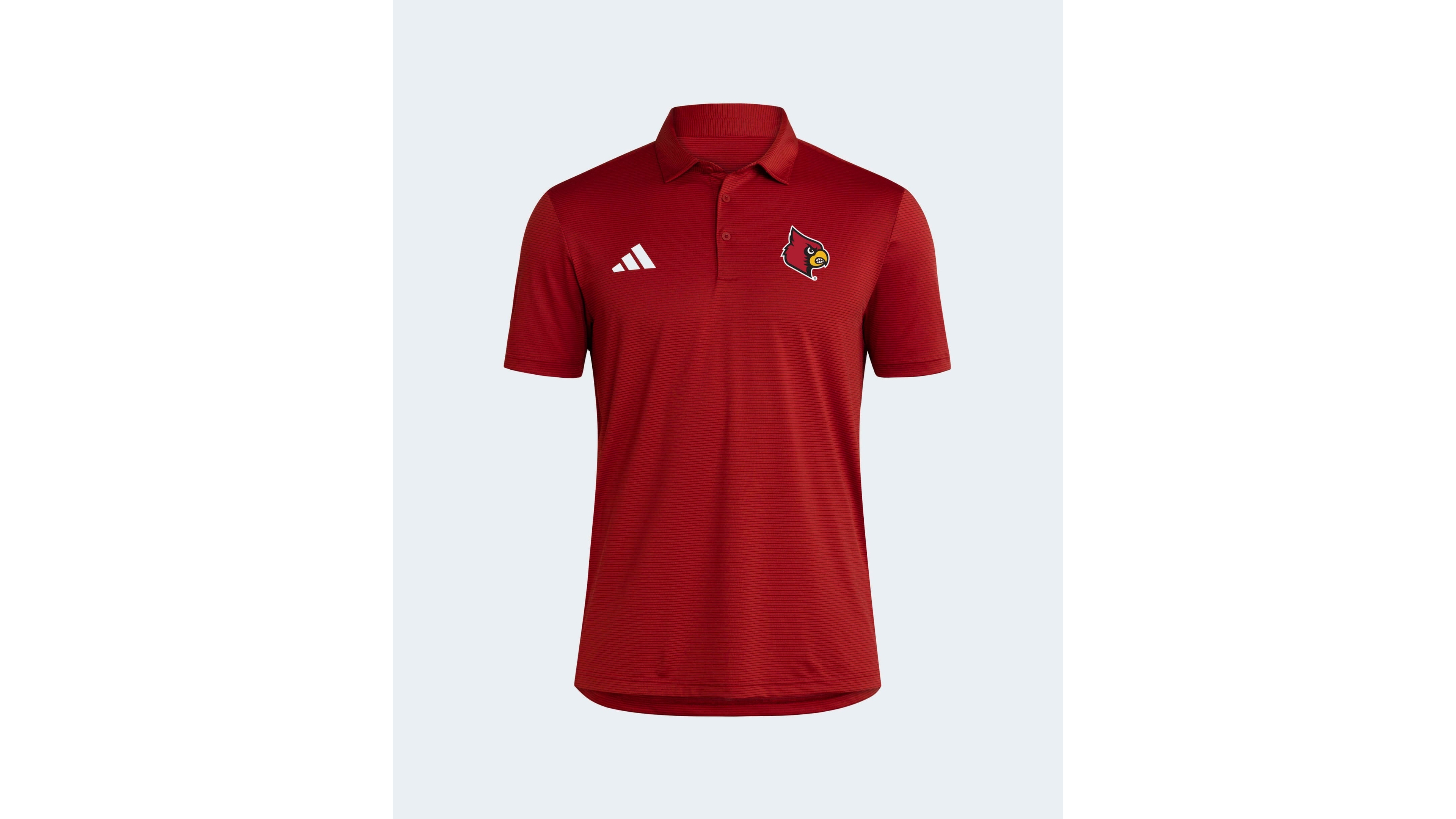 adidas Men's Louisville Cardinals Ultimate365 Stripe Polo Shirt