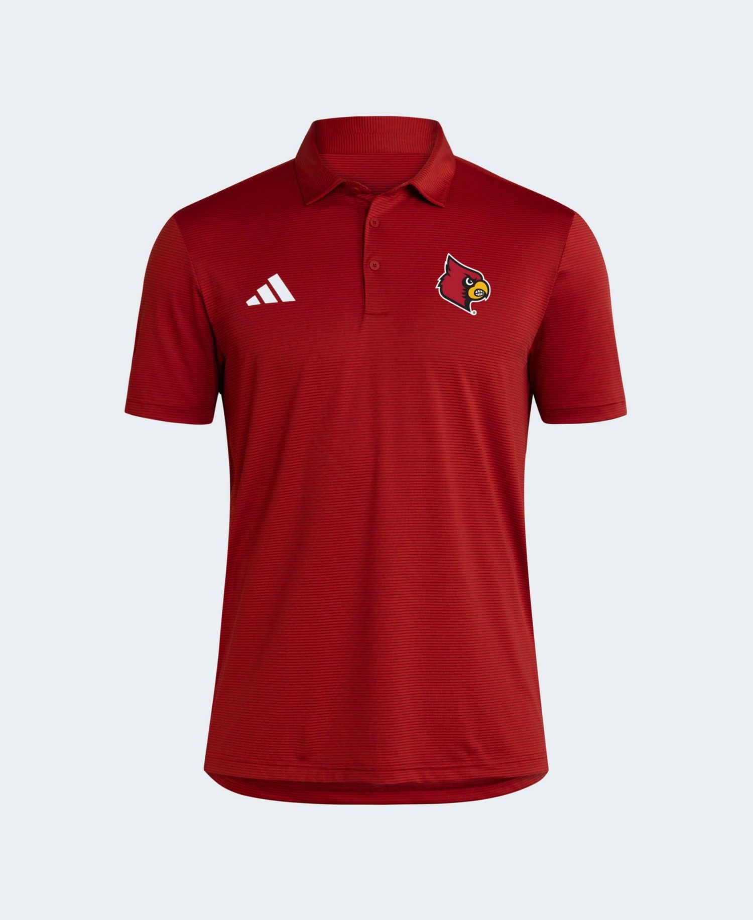 Men's Red Louisville Cardinals Ultimate 365 Stripe Polo Shirt