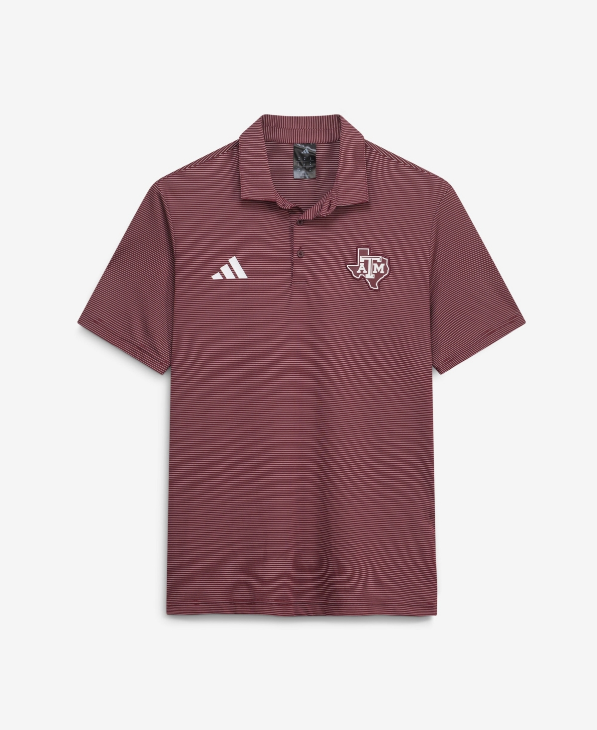 adidas Men's Texas A&M Aggies Ultimate365 Striped Lightweight-Knit Polo Shirt - Maroon
