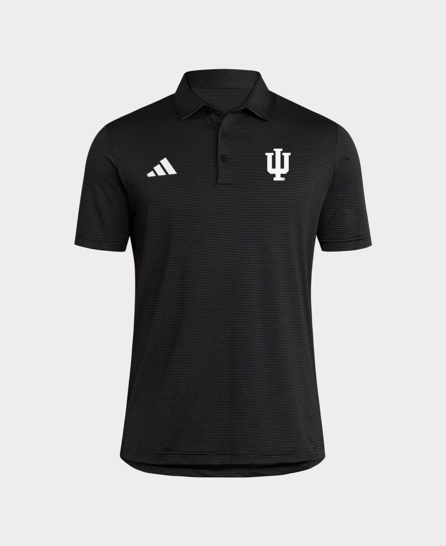Men's Black Indiana Hoosiers Ultimate 365 Stripe Polo Shirt