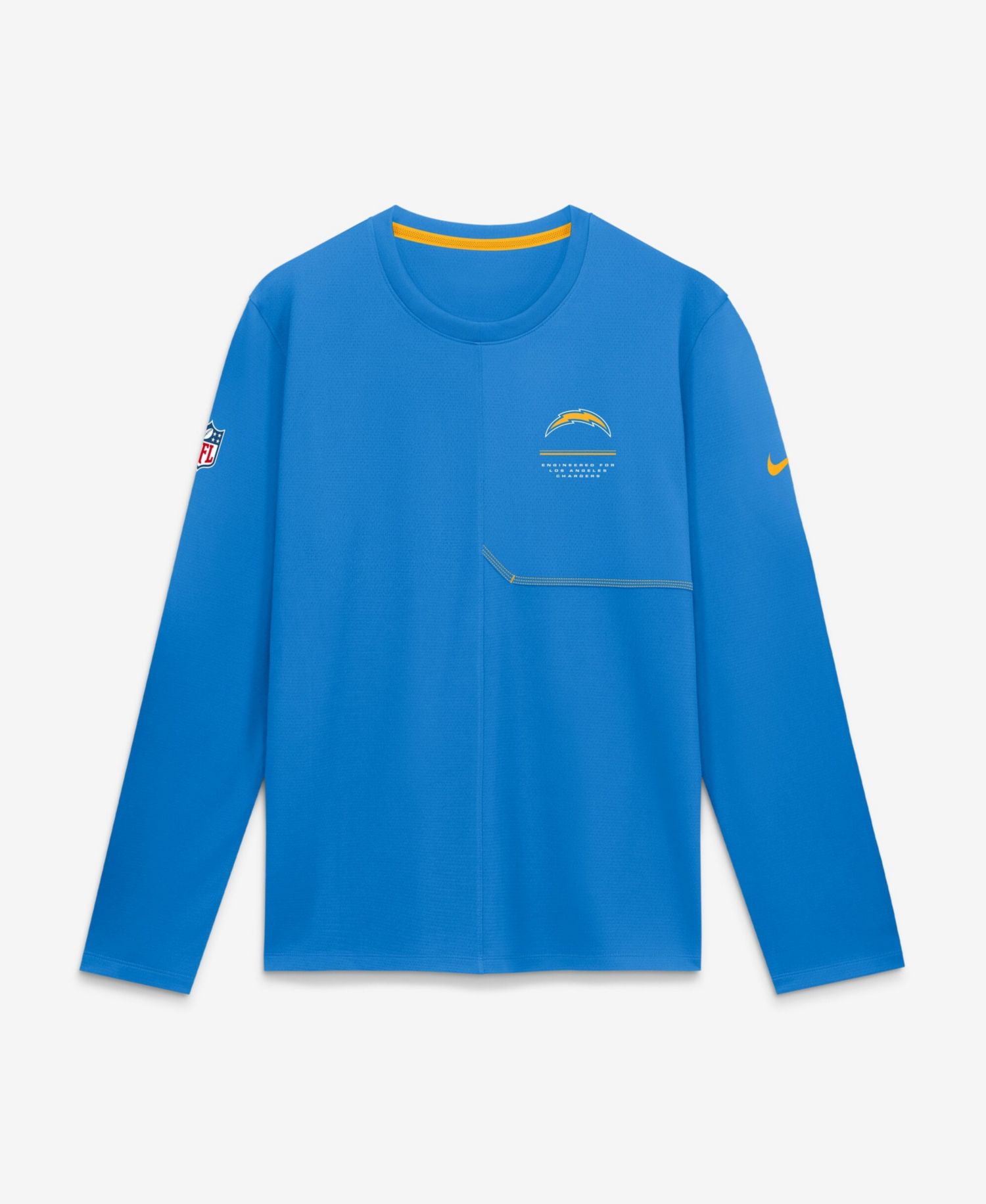 Men's Powder Blue Los Angeles Chargers Sideline Coaches UV Dri-FIT Long Sleeve Shirt