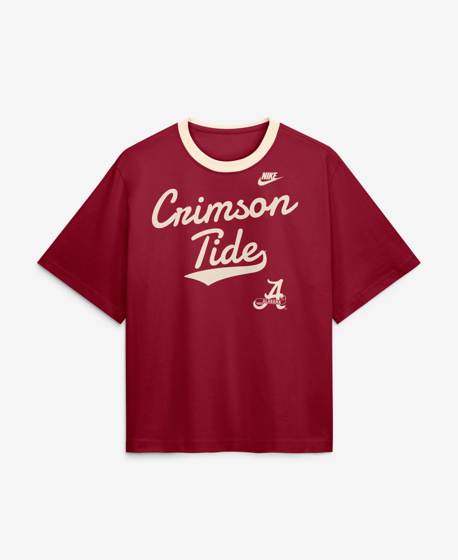 Women's Crimson Alabama Crimson Tide Legacy Fight Song Boxy T-Shirt